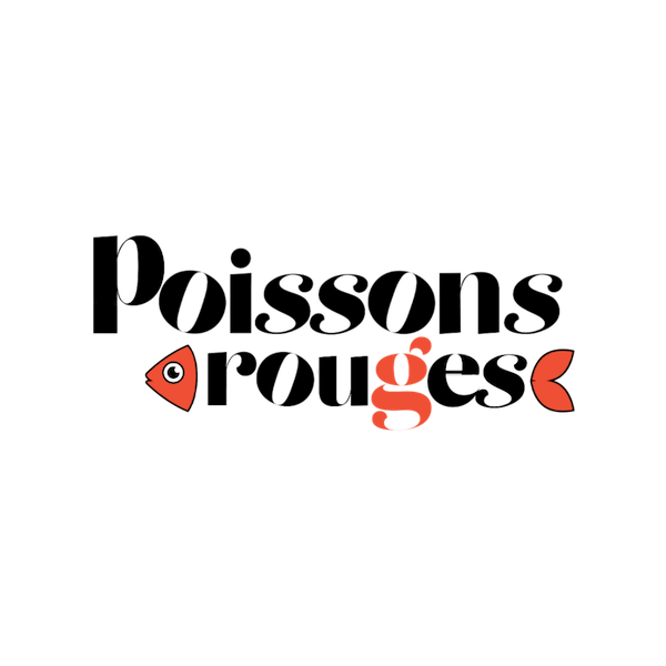 Logo Poissons rouges avec bulles